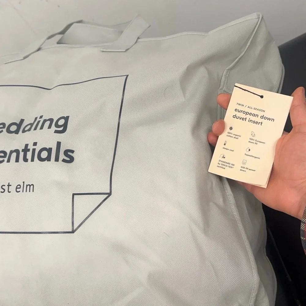 NWT West Elm European Down Duvet Insert - Twin/Twin XL